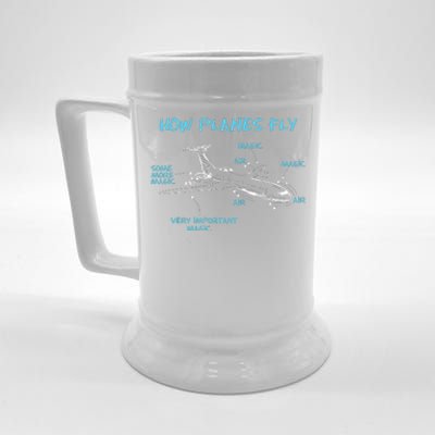 How Planes Fly Funny Aerospace Engineer Engineering Beer Stein