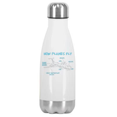 How Planes Fly Funny Aerospace Engineer Engineering Stainless Steel Insulated Water Bottle