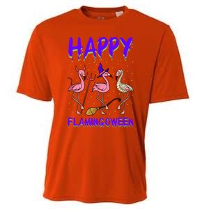 Halloween Pink Flamingo Happy Flamingoween Mummy Witch Gift Cooling Performance Crew T-Shirt