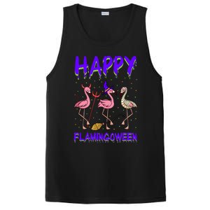 Halloween Pink Flamingo Happy Flamingoween Mummy Witch Gift PosiCharge Competitor Tank