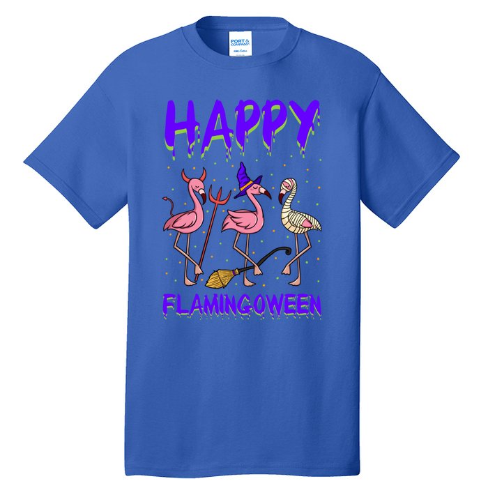 Halloween Pink Flamingo Happy Flamingoween Mummy Witch Gift Tall T-Shirt