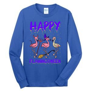 Halloween Pink Flamingo Happy Flamingoween Mummy Witch Gift Tall Long Sleeve T-Shirt