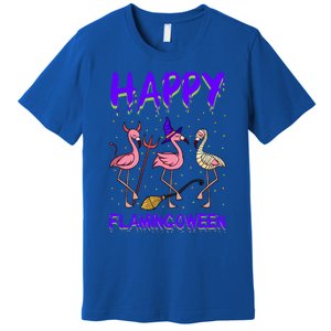 Halloween Pink Flamingo Happy Flamingoween Mummy Witch Gift Premium T-Shirt