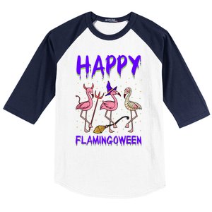 Halloween Pink Flamingo Happy Flamingoween Mummy Witch Gift Baseball Sleeve Shirt