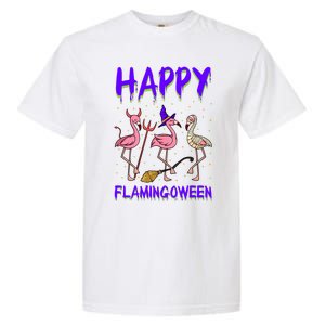 Halloween Pink Flamingo Happy Flamingoween Mummy Witch Gift Garment-Dyed Heavyweight T-Shirt