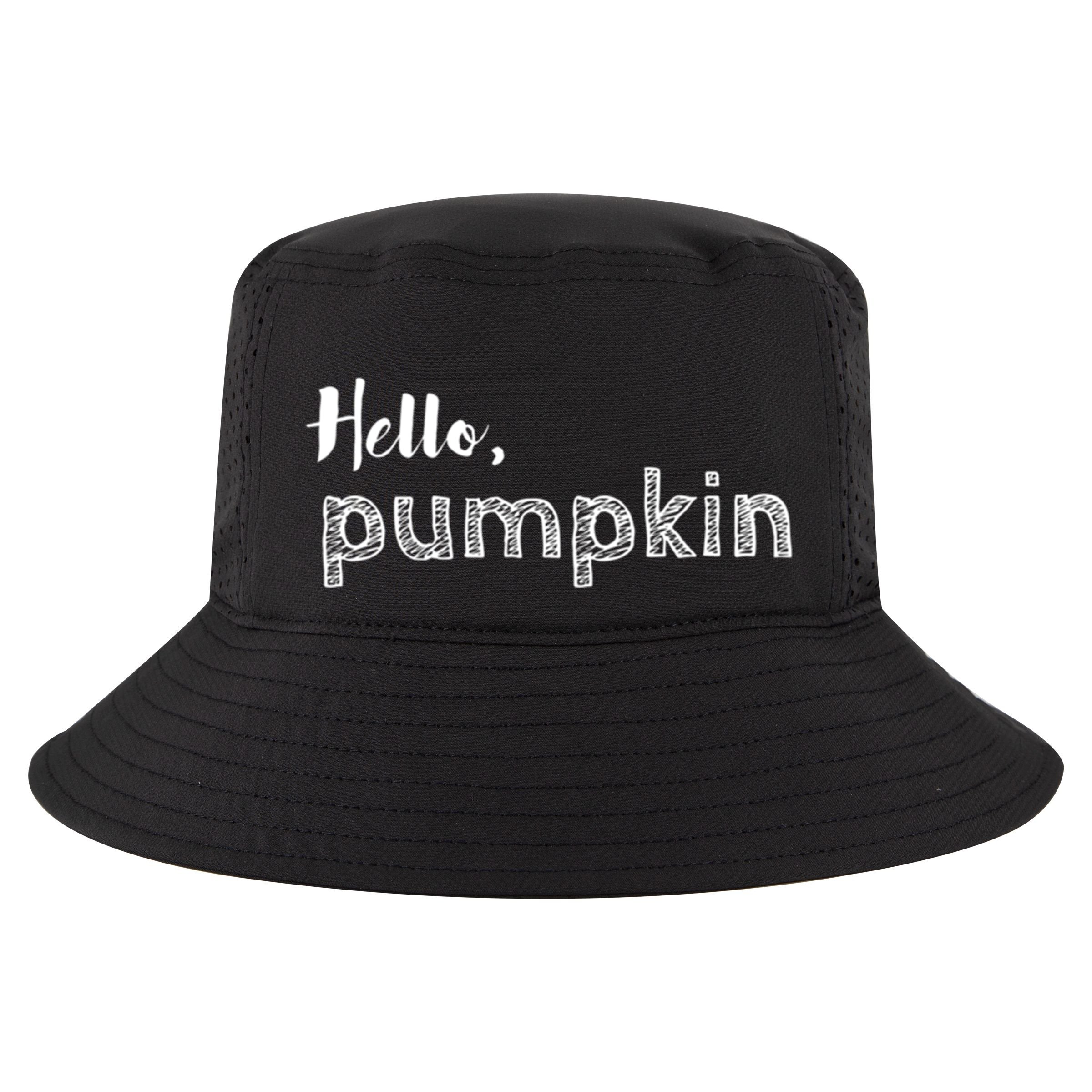 Hello Pumpkin Fall Inspired Autumn Gift Cool Comfort Performance Bucket Hat