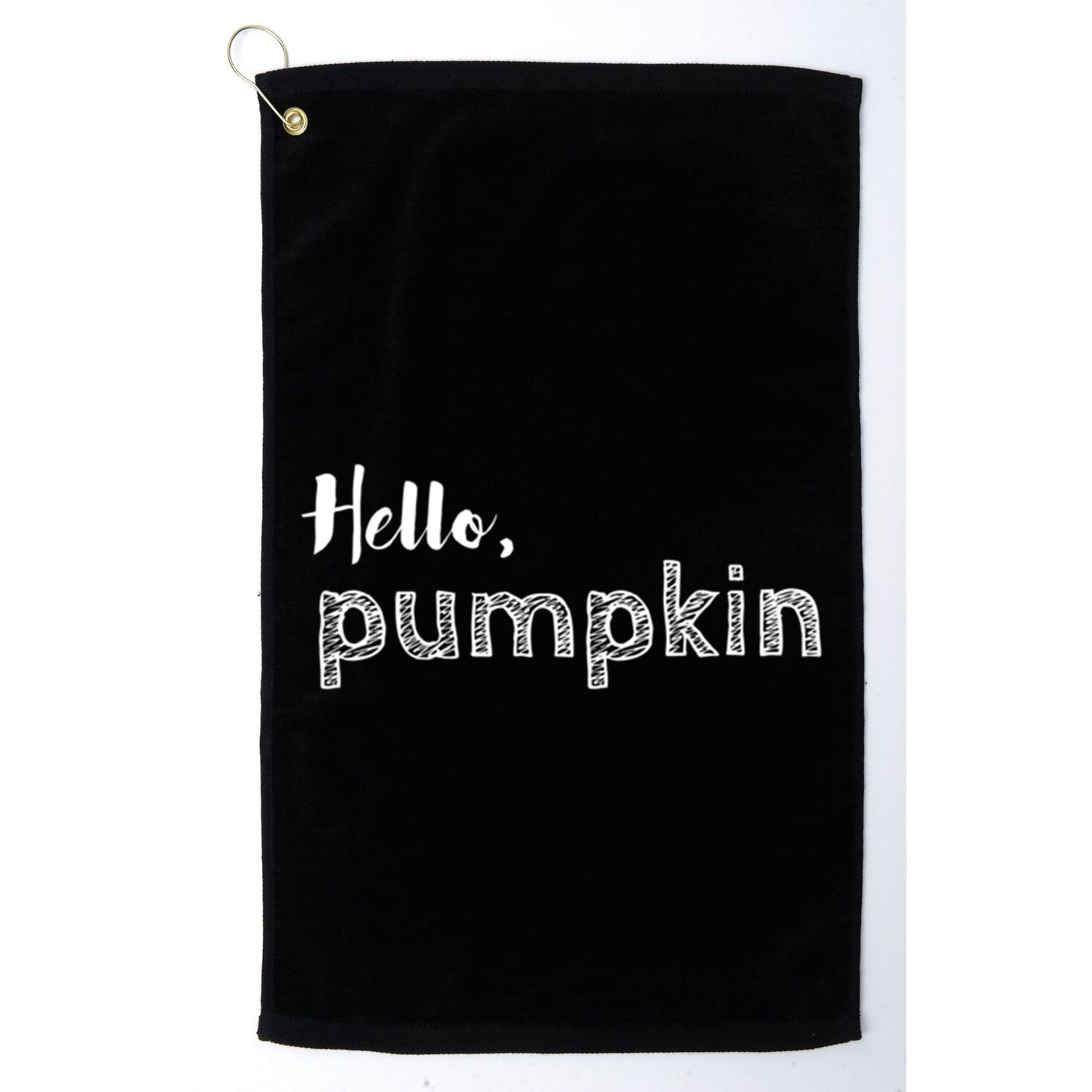Hello Pumpkin Fall Inspired Autumn Gift Golf Towel