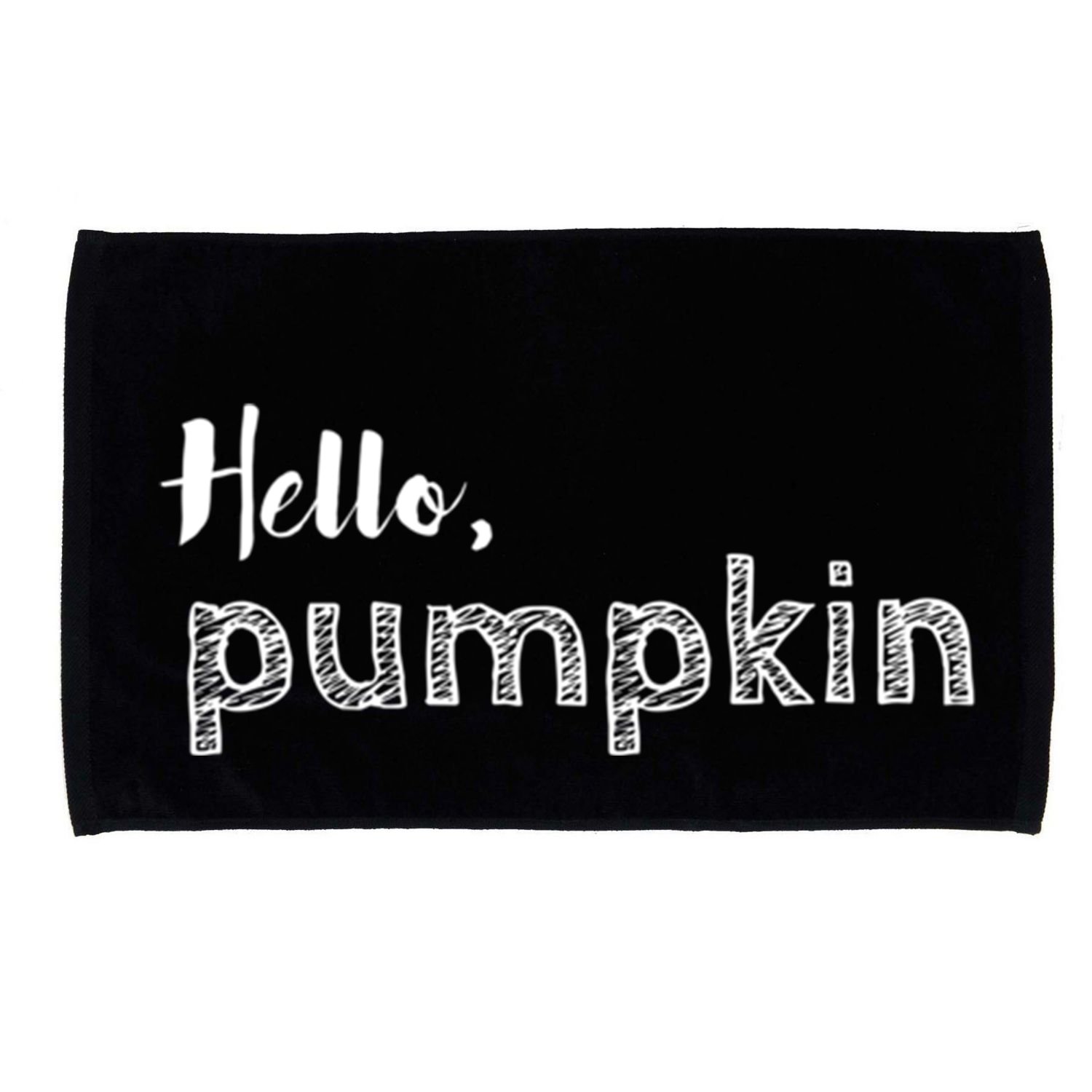 Hello Pumpkin Fall Inspired Autumn Gift Microfiber Hand Towel