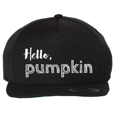 Hello Pumpkin Fall Inspired Autumn Gift Wool Snapback Cap