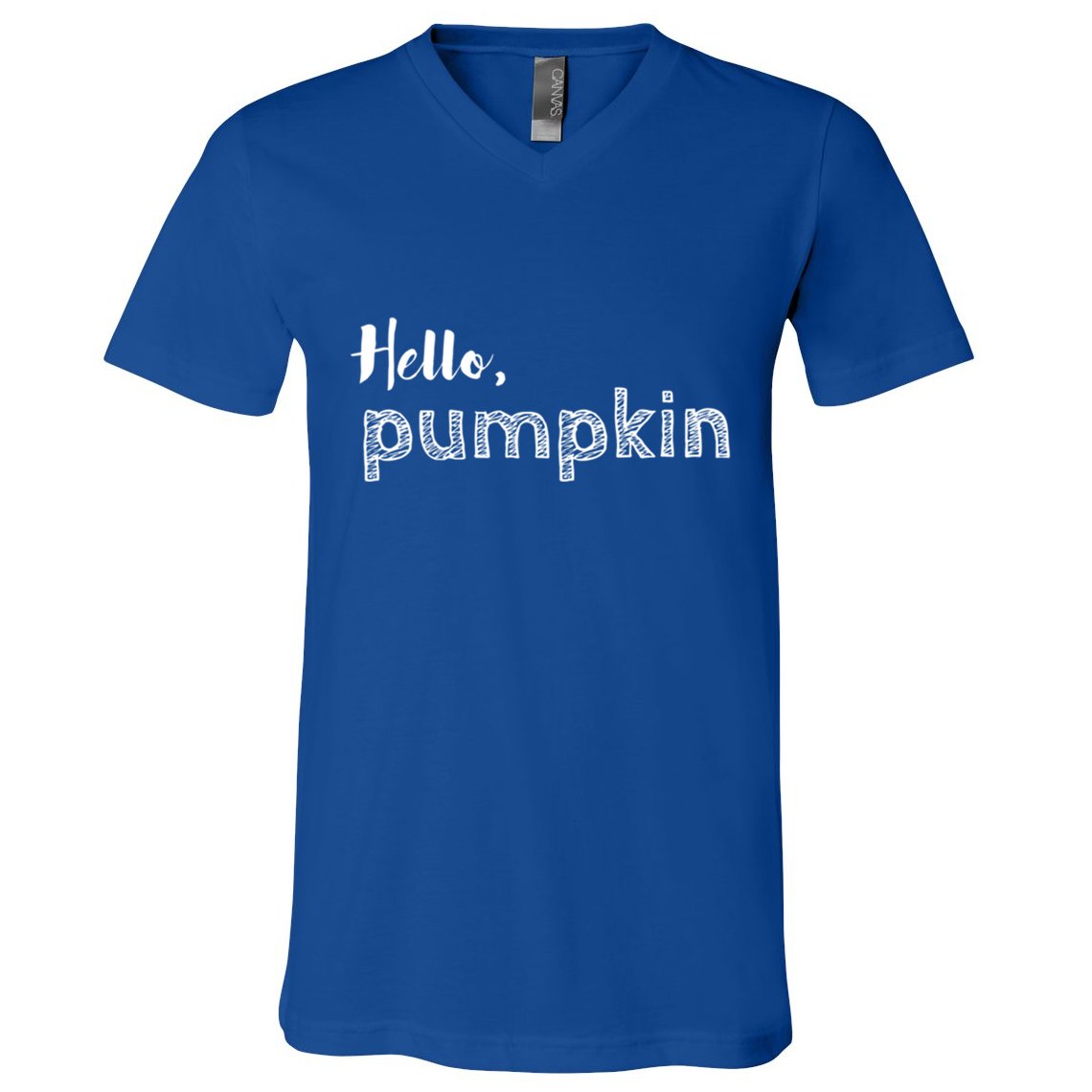 Hello Pumpkin Fall Inspired Autumn Gift V-Neck T-Shirt