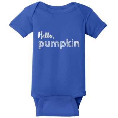 Hello Pumpkin Fall Inspired Autumn Gift Baby Bodysuit