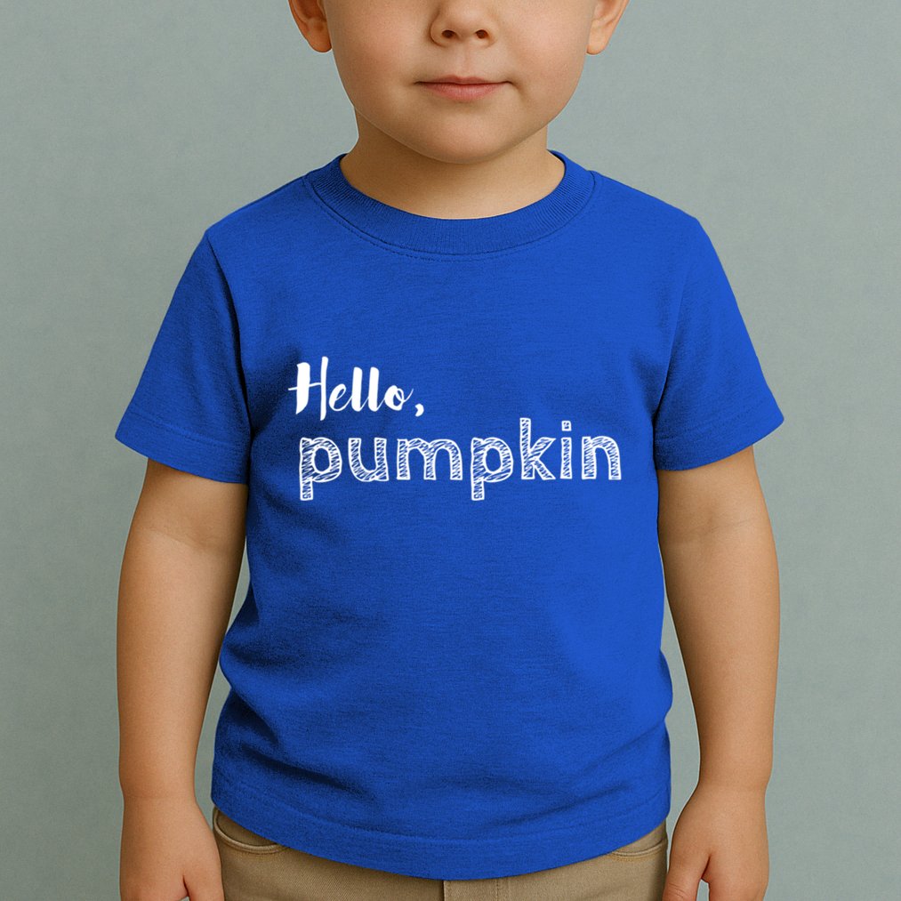Hello Pumpkin Fall Inspired Autumn Gift Toddler T-Shirt