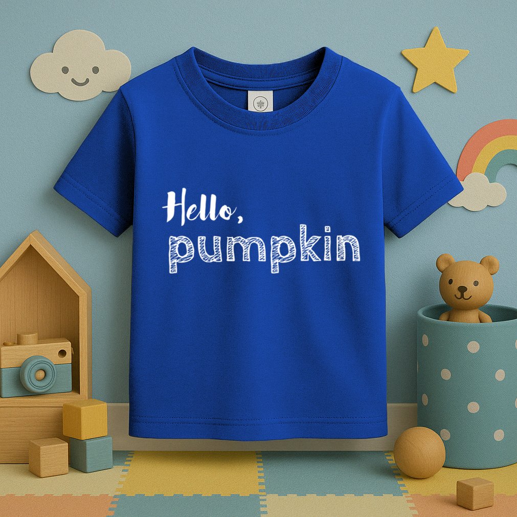 Hello Pumpkin Fall Inspired Autumn Gift Toddler T-Shirt
