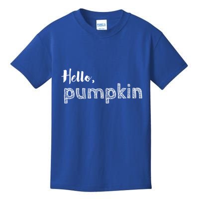 Hello Pumpkin Fall Inspired Autumn Gift Kids T-Shirt