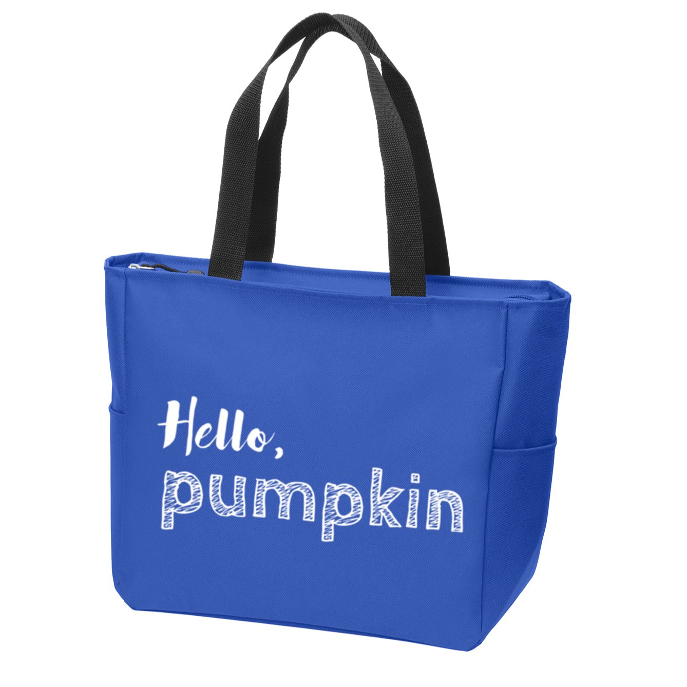 Hello Pumpkin Fall Inspired Autumn Gift Zip Tote Bag