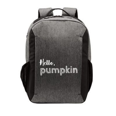 Hello Pumpkin Fall Inspired Autumn Gift Vector Backpack