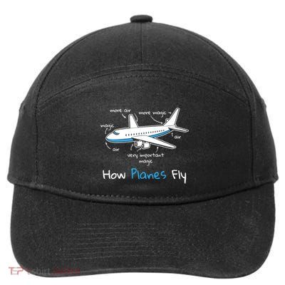 How Planes Fly Aerospace Engineering Design Aviation Gift 7-Panel Snapback Hat