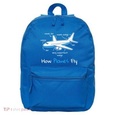 How Planes Fly Aerospace Engineering Design Aviation Gift 16 in Basic Backpack