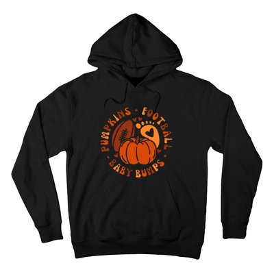 Halloween Pumpkins Football Baby Bump Maternity Announcement Hoodie