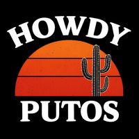 Howdy Putos Funny Cactus Retro Vintage Backpack