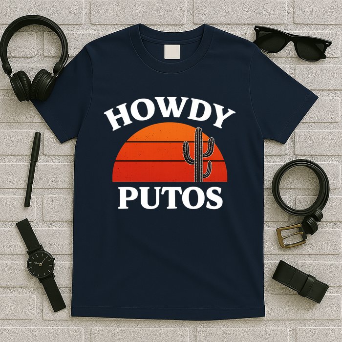 Howdy Putos Funny Cactus Retro Vintage T-Shirt