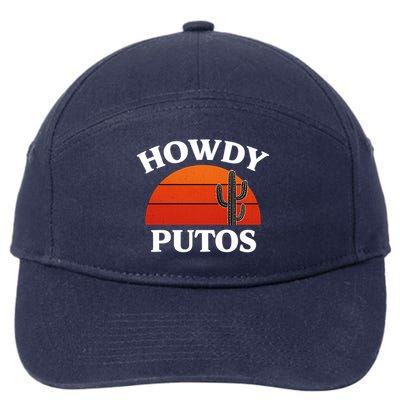 Howdy Putos Funny Cactus Retro Vintage 7-Panel Snapback Hat