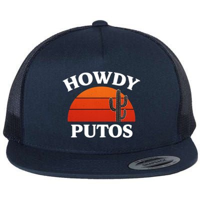 Howdy Putos Funny Cactus Retro Vintage Flatbill Hat