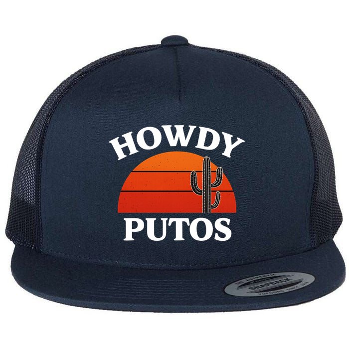 Howdy Putos Funny Cactus Retro Vintage Flatbill Hat