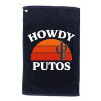 Howdy Putos Funny Cactus Retro Vintage Golf Towel