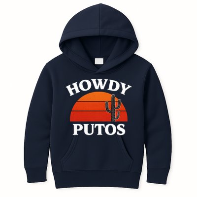 Howdy Putos Funny Cactus Retro Vintage Kids Hoodie
