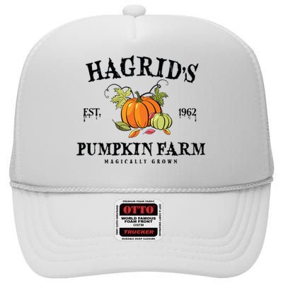 HagridS Pumpkin Farm Fall Autumn Pumpkin Garden High Crown Mesh Back Trucker Hat