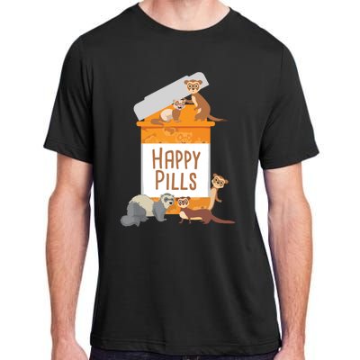 Happy Pills Ferret Zoo Animal Lover Pet Owner Adult ChromaSoft Performance T-Shirt