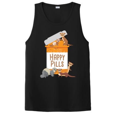 Happy Pills Ferret Zoo Animal Lover Pet Owner PosiCharge Competitor Tank