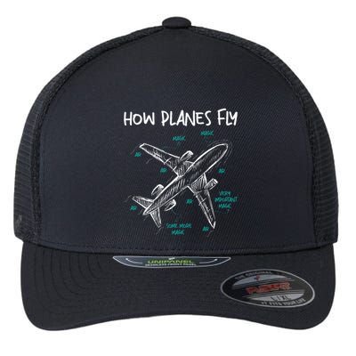 How Planes Fly Aerospace Engineer Aeronautical Engineering Flexfit Unipanel Trucker Cap