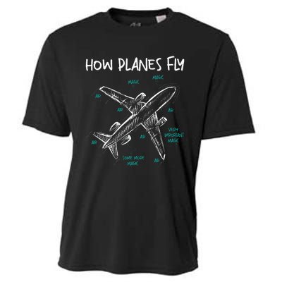 How Planes Fly Aerospace Engineer Aeronautical Engineering Cooling Performance Crew T-Shirt