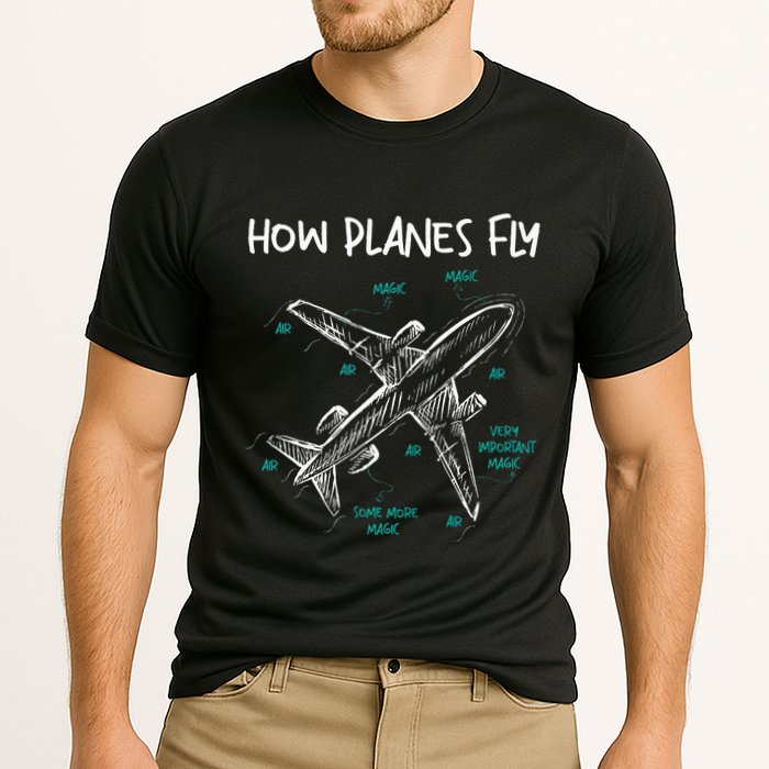 How Planes Fly Aerospace Engineer Aeronautical Engineering Performance Shirt