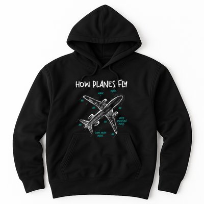 How Planes Fly Aerospace Engineer Aeronautical Engineering Hoodie