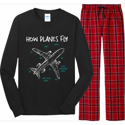 How Planes Fly Aerospace Engineer Aeronautical Engineering Long Sleeve Pajama Set