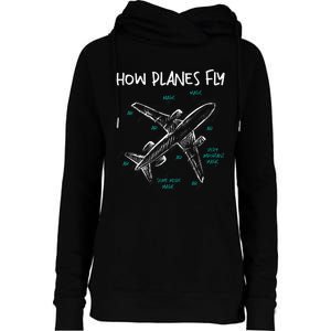 How Planes Fly Aerospace Engineer Aeronautical Engineering Womens Funnel Neck Pullover Hood