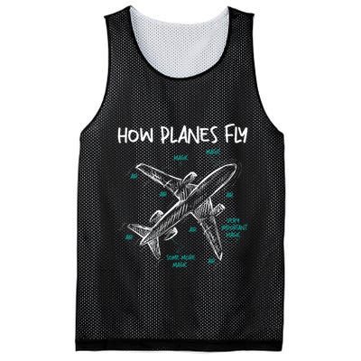 How Planes Fly Aerospace Engineer Aeronautical Engineering Mesh Reversible Basketball Jersey Tank