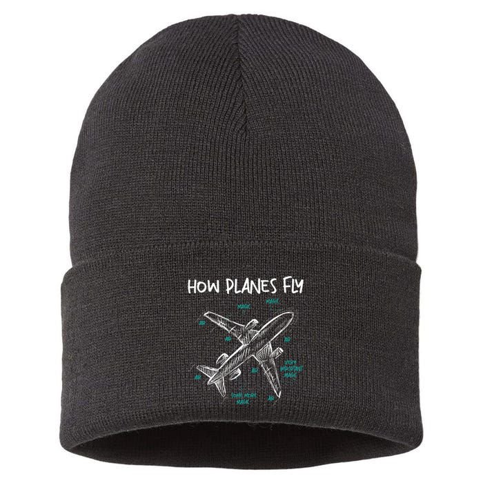 How Planes Fly Aerospace Engineer Aeronautical Engineering Sustainable Knit Beanie
