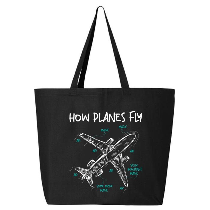 How Planes Fly Aerospace Engineer Aeronautical Engineering 25L Jumbo Tote