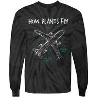 How Planes Fly Aerospace Engineer Aeronautical Engineering Tie-Dye Long Sleeve Shirt