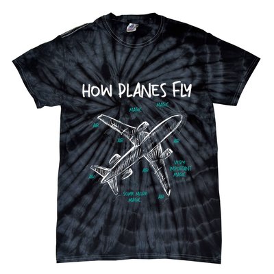How Planes Fly Aerospace Engineer Aeronautical Engineering Tie-Dye T-Shirt