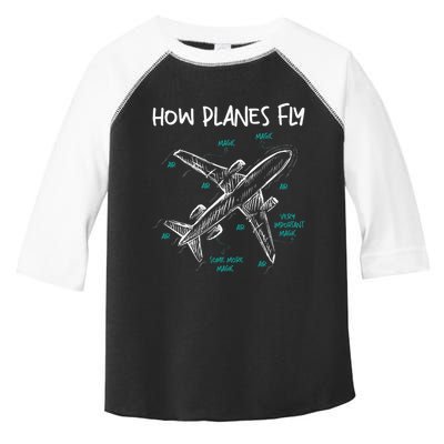 How Planes Fly Aerospace Engineer Aeronautical Engineering Toddler Fine Jersey T-Shirt