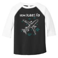How Planes Fly Aerospace Engineer Aeronautical Engineering Toddler Fine Jersey T-Shirt