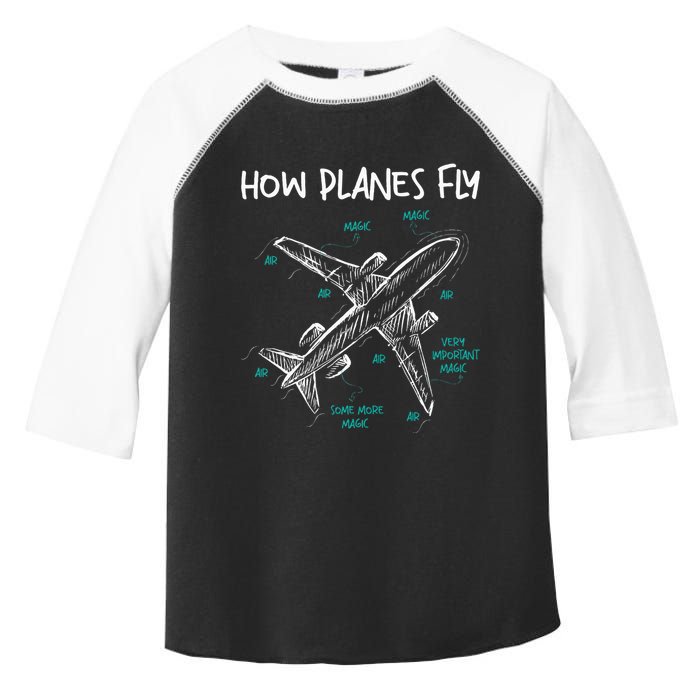 How Planes Fly Aerospace Engineer Aeronautical Engineering Toddler Fine Jersey T-Shirt