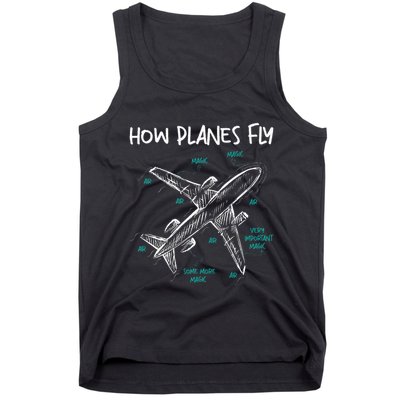 How Planes Fly Aerospace Engineer Aeronautical Engineering Tank Top