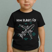 How Planes Fly Aerospace Engineer Aeronautical Engineering Toddler T-Shirt