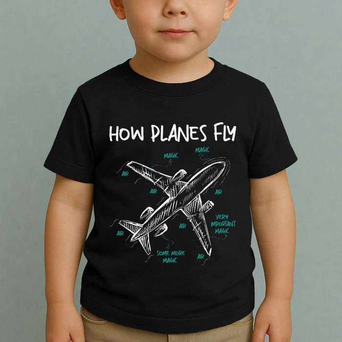 How Planes Fly Aerospace Engineer Aeronautical Engineering Toddler T-Shirt